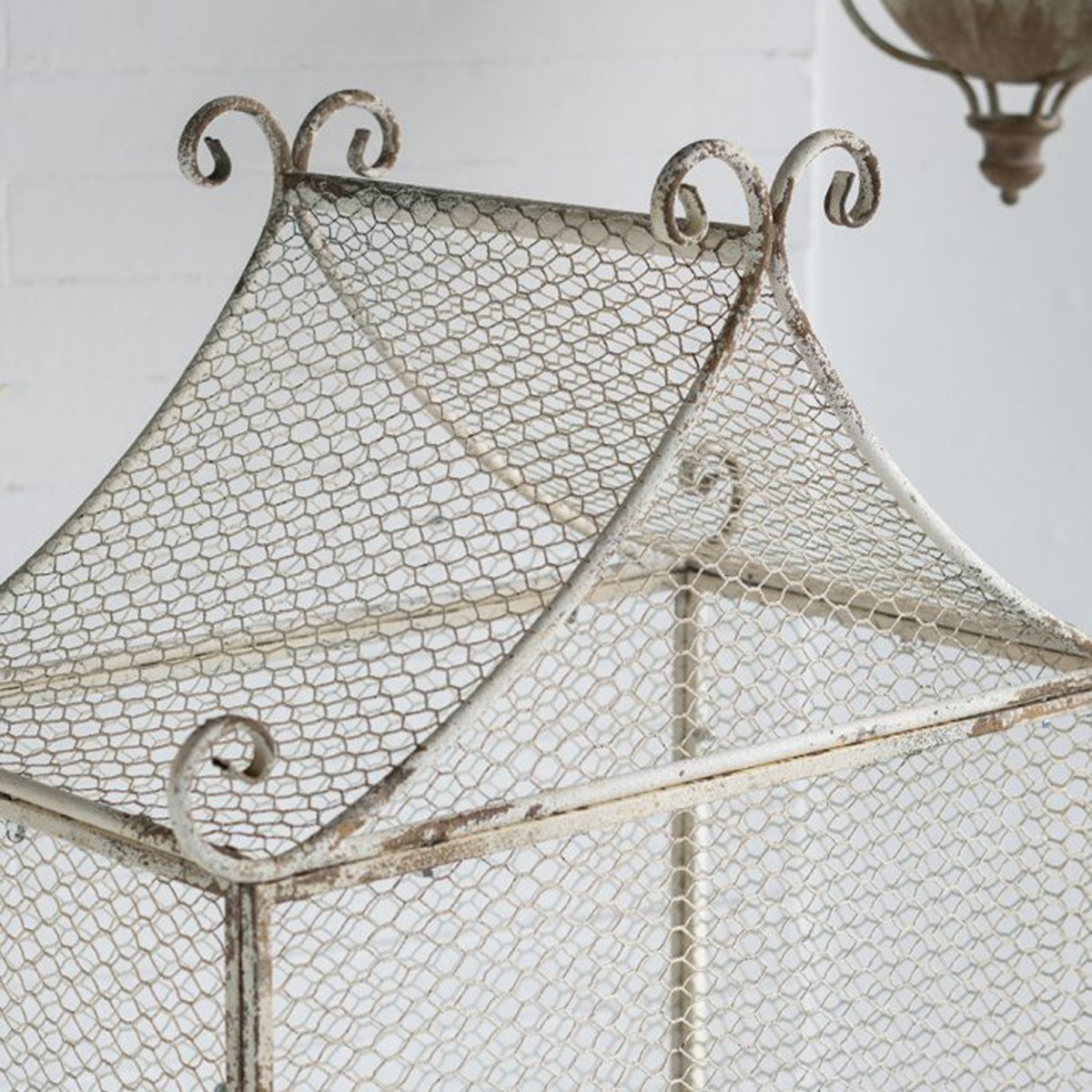 Artekko Vector Μεταλλικό Κλουβί σε Λευκή Πατίνα (70x38x170)cm