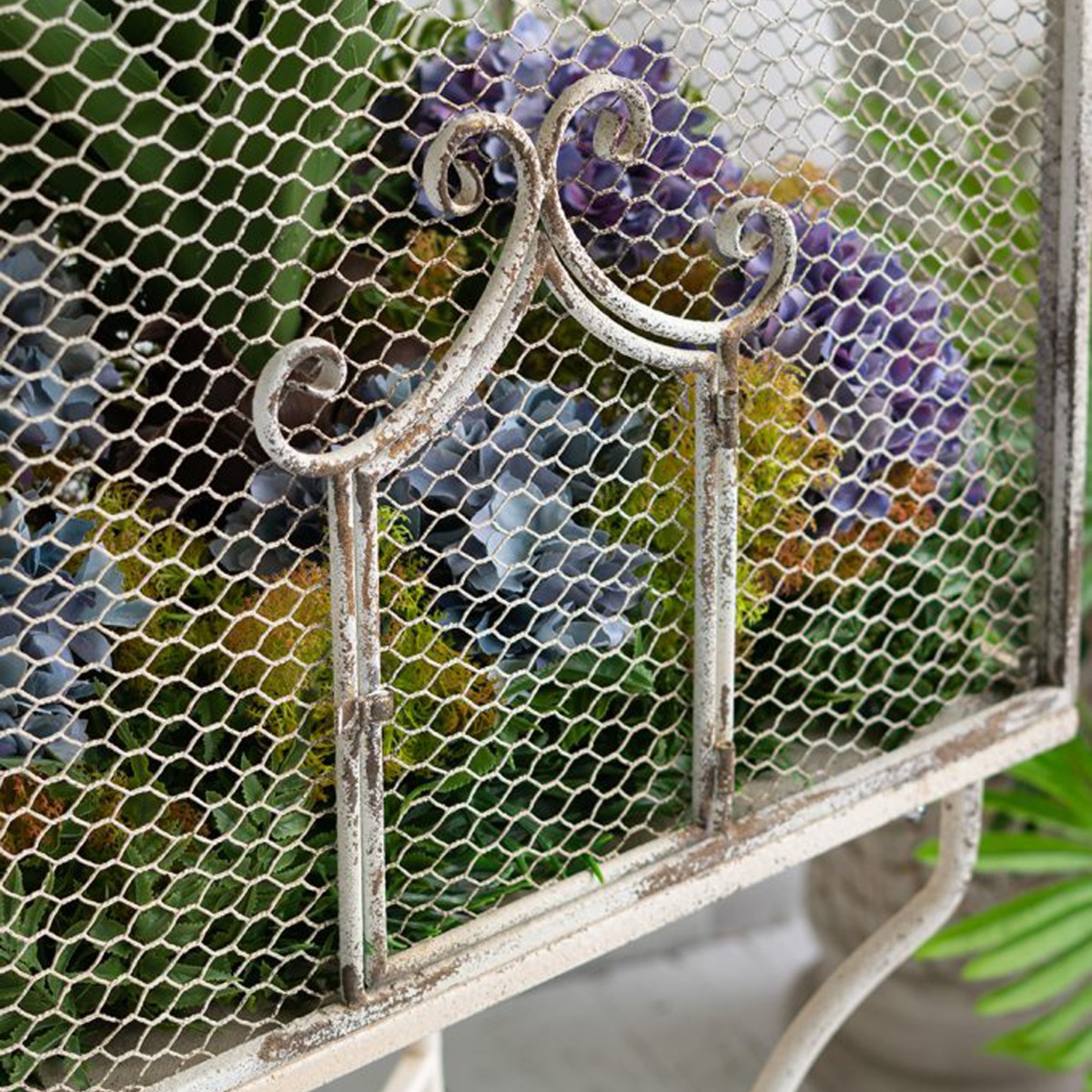 Artekko Vector Μεταλλικό Κλουβί σε Λευκή Πατίνα (70x38x170)cm