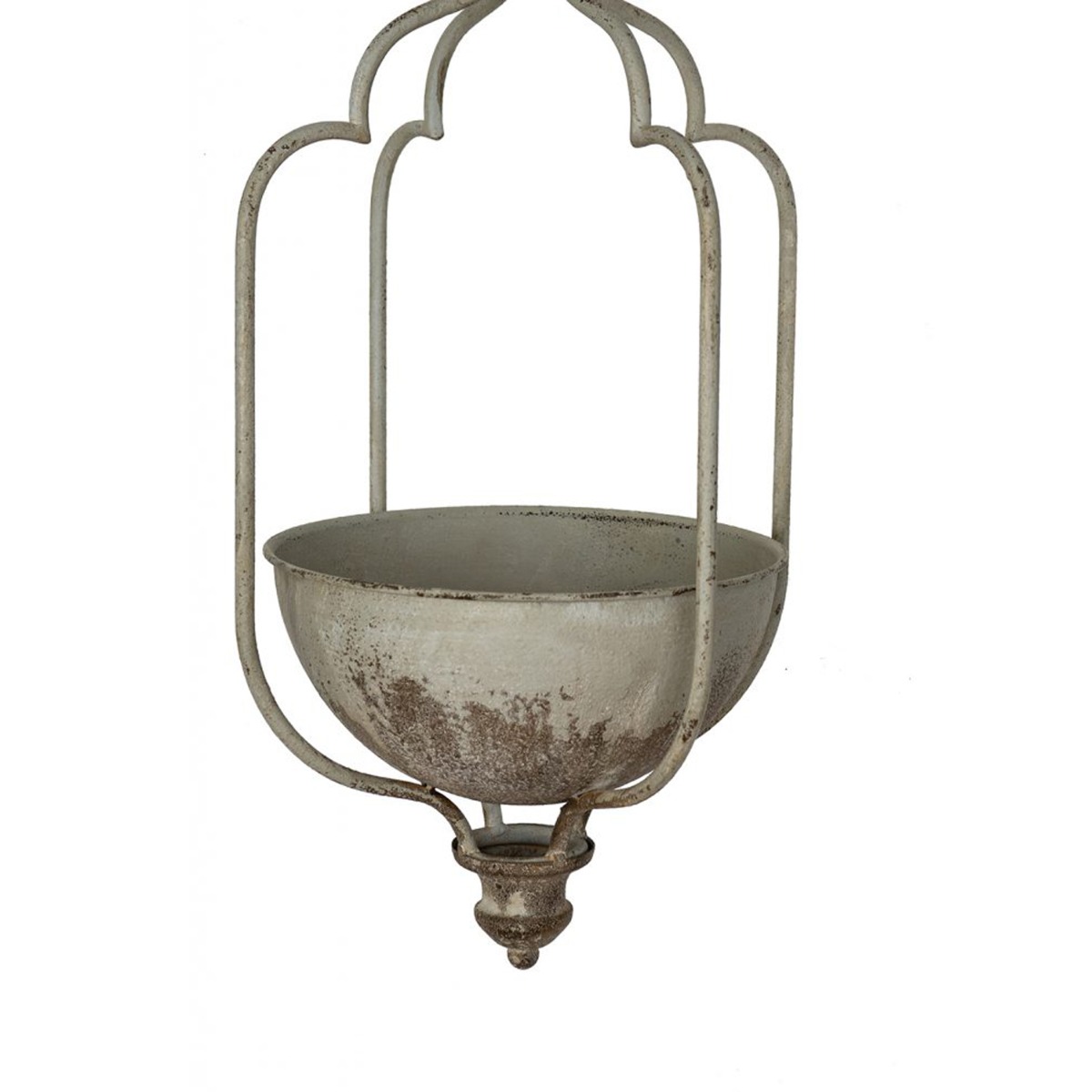 Artekko Vector Κρεμαστό Μεταλλικό Κασπώ σε Λευκή Πατίνα (30x25x55)cm