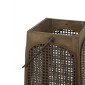 Artekko Lantern Καφέ Διακοσμητικά Φανάρια από Ξύλο Ελάτης και Μέταλλο (35.5x35.5x75)cm (24.1x24.1x44.5)cm 2pcs