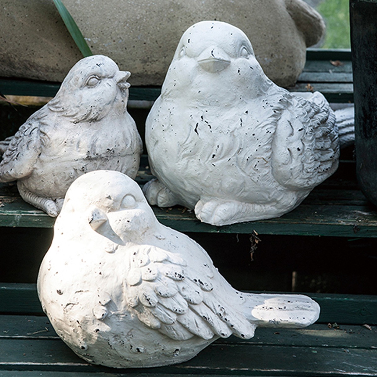 Artekko Bird Διακοσμητικό Πουλί από Μαγνήσιο σε Λευκή Πατίνα (39x26.5x27)cm