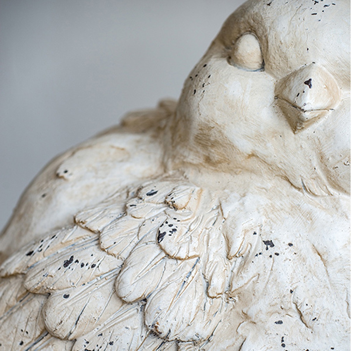 Artekko Bird Διακοσμητικό Πουλί από Μαγνήσιο σε Λευκή Πατίνα (39x26.5x27)cm