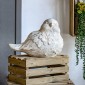 Artekko Bird Διακοσμητικό Πουλί από Μαγνήσιο σε Λευκή Πατίνα (39x26.5x27)cm