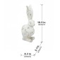 Artekko Rabbit Διακοσμητικός Λαγός από Μαγνήσιο σε Λευκή Πατίνα (21x13x47)cm