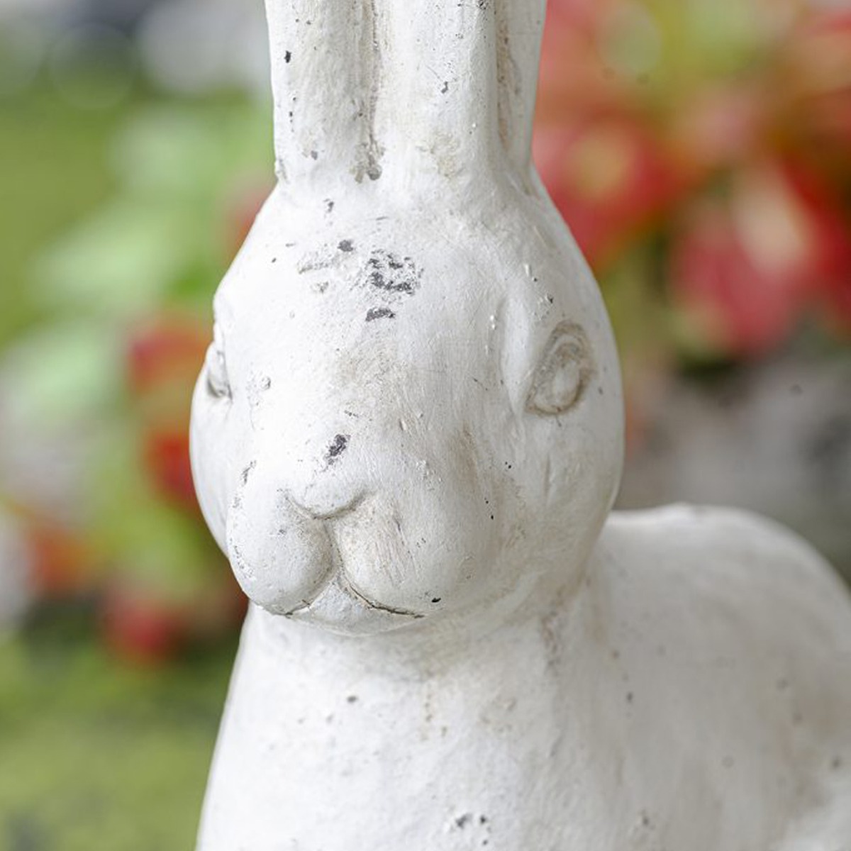 Artekko Rabbit Διακοσμητικός Λαγός από Μαγνήσιο σε Λευκή Πατίνα (21x13x47)cm