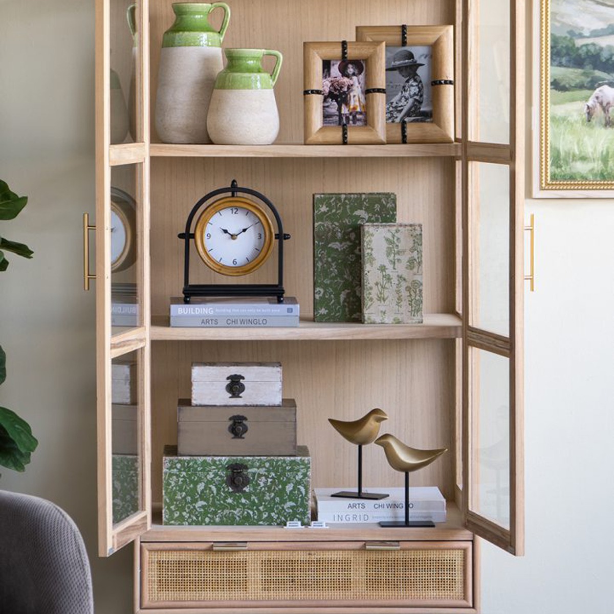 Artekko Book Πράσινα Διακοσμητικά Βιβλία MDF με Αποθηκευτικό Χώρο 2pcs