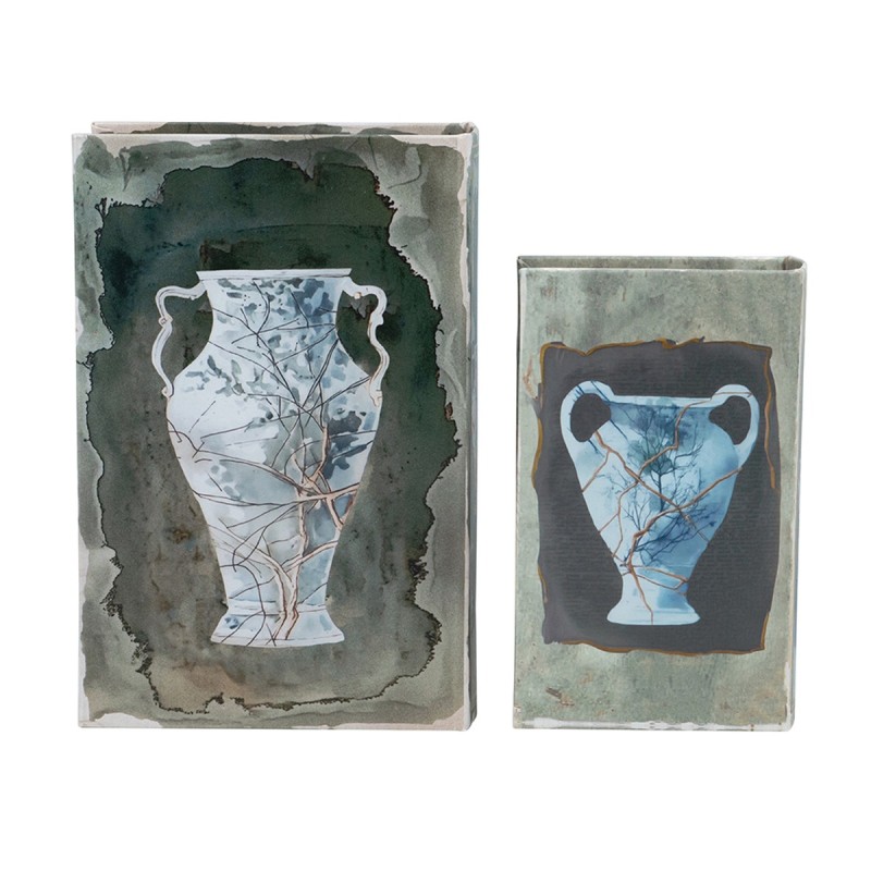 Artekko Book Πολύχρωμα Διακοσμητικά Βιβλία MDF με Αποθηκευτικό Χώρο 2pcs