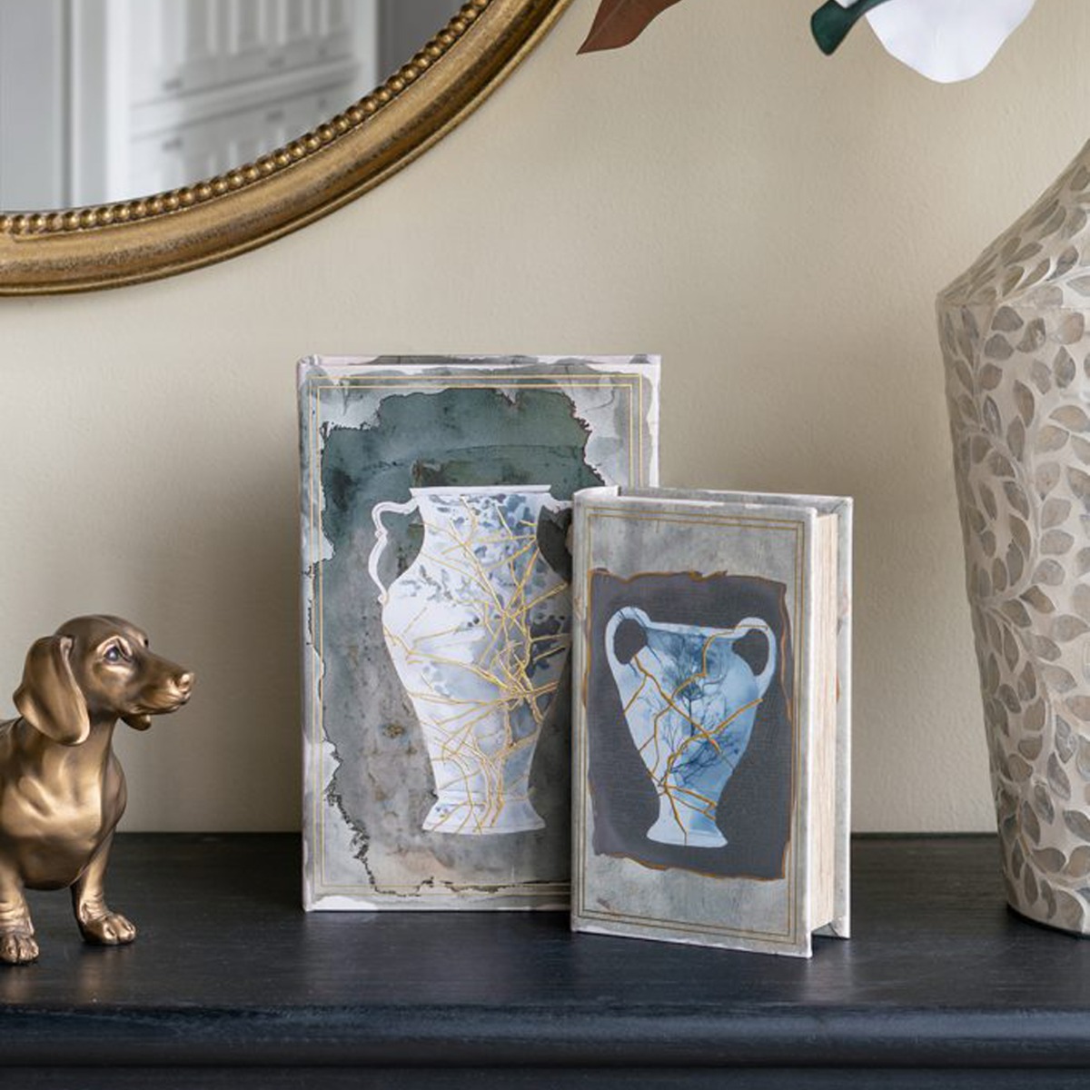 Artekko Book Πολύχρωμα Διακοσμητικά Βιβλία MDF με Αποθηκευτικό Χώρο 2pcs