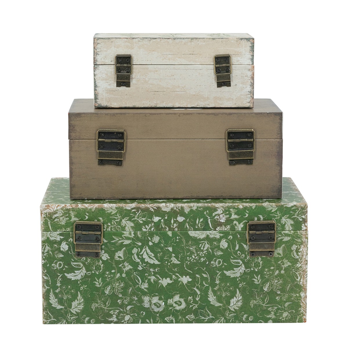 Artekko Box Πολύχρωμα MDF Διακοσμητικά Κουτιά Κοσμηματοθήκες (19x31x14)cm 3pcs