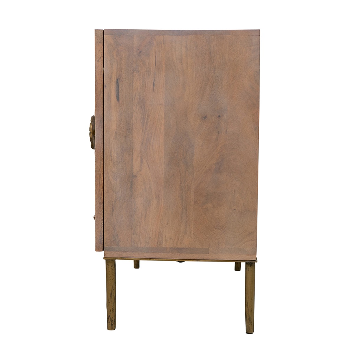 Artekko Siena Καφέ Ξύλινος Μπουφές με Λουλούδια (83.8x40.6x76.2)cm