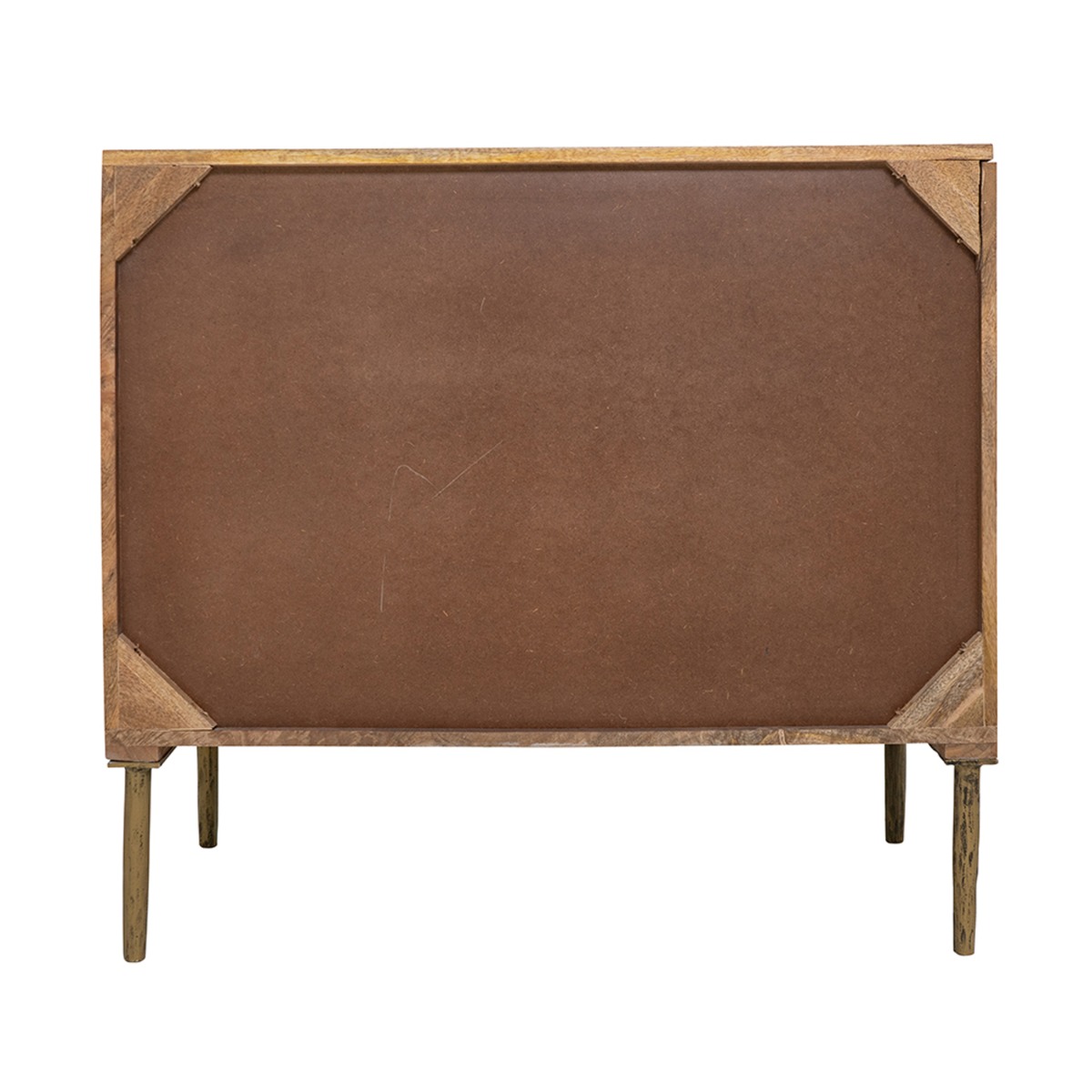 Artekko Siena Καφέ Ξύλινος Μπουφές με Λουλούδια (83.8x40.6x76.2)cm