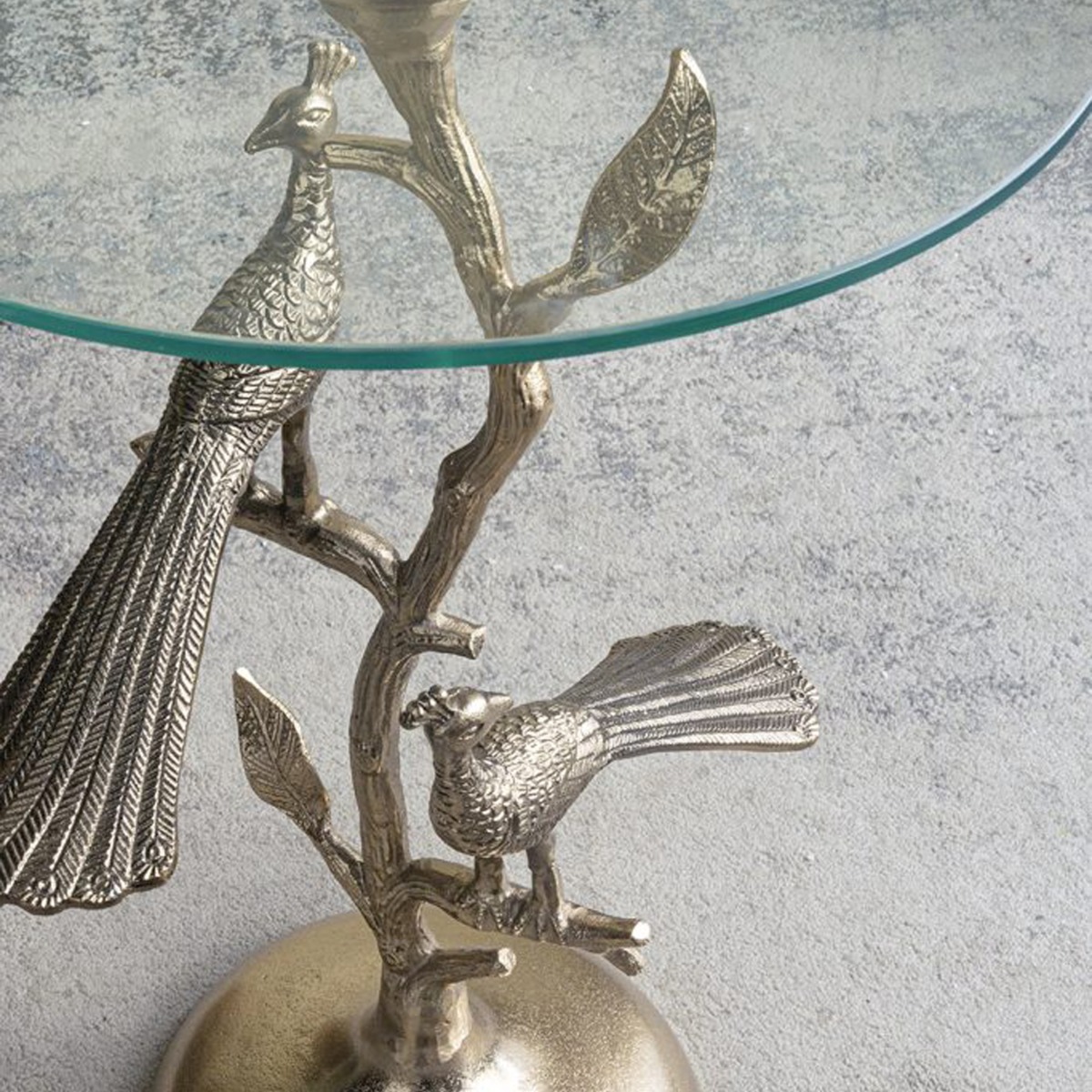 Artekko Noble Χρυσό Μεταλλικό Βοηθητικό Τραπέζι (45x45x61)cm