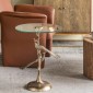 Artekko Noble Χρυσό Μεταλλικό Βοηθητικό Τραπέζι (45x45x61)cm