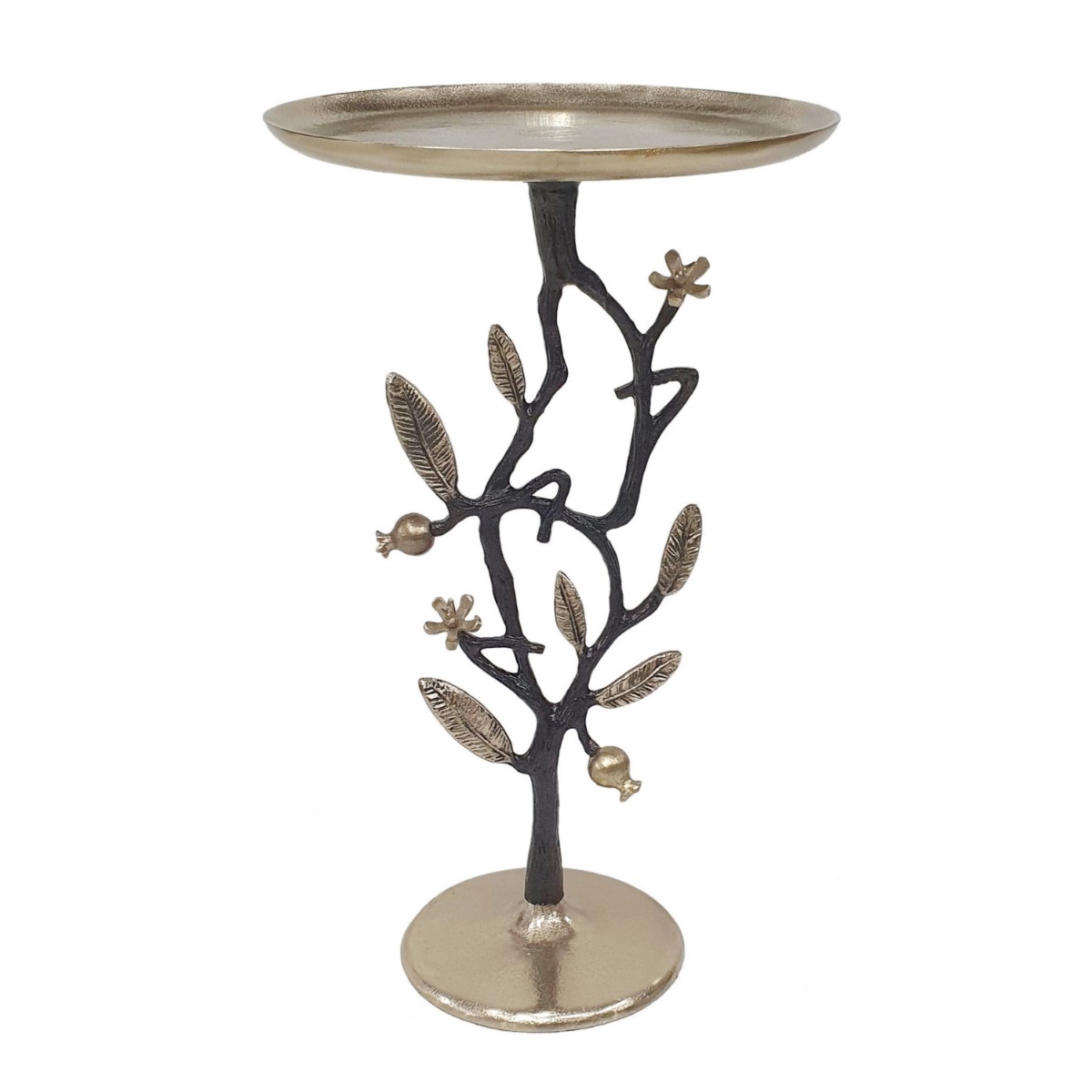 Artekko Noble Χρυσό Μεταλλικό Βοηθητικό Τραπέζι (35x35x61)cm