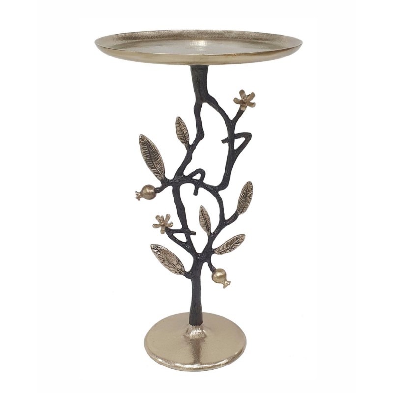 Artekko Noble Χρυσό Μεταλλικό Βοηθητικό Τραπέζι (35x35x61)cm