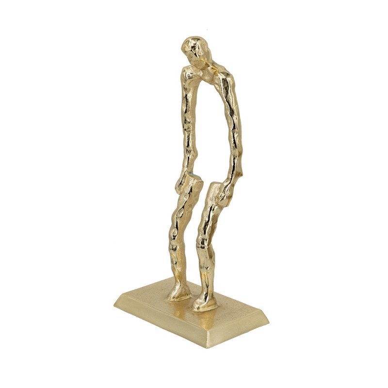 Artekko Figurine Χρυσό Μεταλλικό Επιτραπέζιο Διακοσμητικό Γλυπτό με Φιγούρα (20x13x42)cm