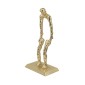 Artekko Figurine Χρυσό Μεταλλικό Επιτραπέζιο Διακοσμητικό Γλυπτό με Φιγούρα (20x13x42)cm