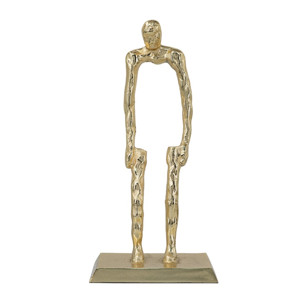 Artekko Figurine Χρυσό Μεταλλικό Επιτραπέζιο Διακοσμητικό Γλυπτό με Φιγούρα (20x13x42)cm