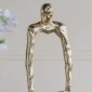 Artekko Figurine Χρυσό Μεταλλικό Επιτραπέζιο Διακοσμητικό Γλυπτό με Φιγούρα (20x13x42)cm