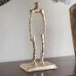 Artekko Figurine Χρυσό Μεταλλικό Επιτραπέζιο Διακοσμητικό Γλυπτό με Φιγούρα (20x13x42)cm