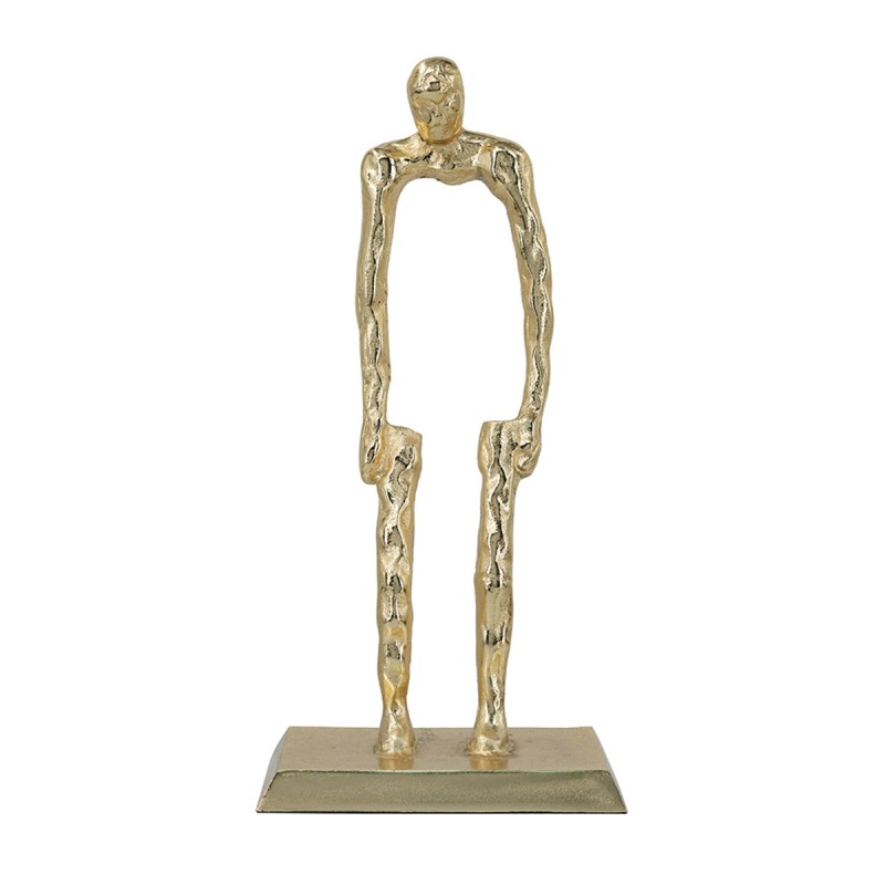 Artekko Figurine Χρυσό Μεταλλικό Επιτραπέζιο Διακοσμητικό Γλυπτό με Φιγούρα (20x13x42)cm