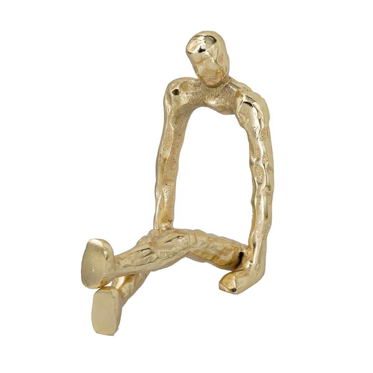 Artekko Figurine Χρυσό Μεταλλικό Επιτραπέζιο Διακοσμητικό Γλυπτό με Φιγούρα (21x12x22)cm
