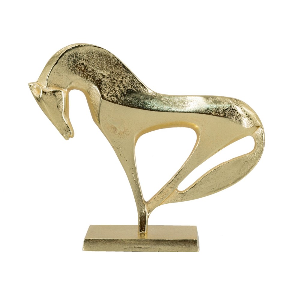 Artekko Animal Χρυσό Μεταλλικό Διακοσμητικό με Άλογο (31x8.5x26)cm