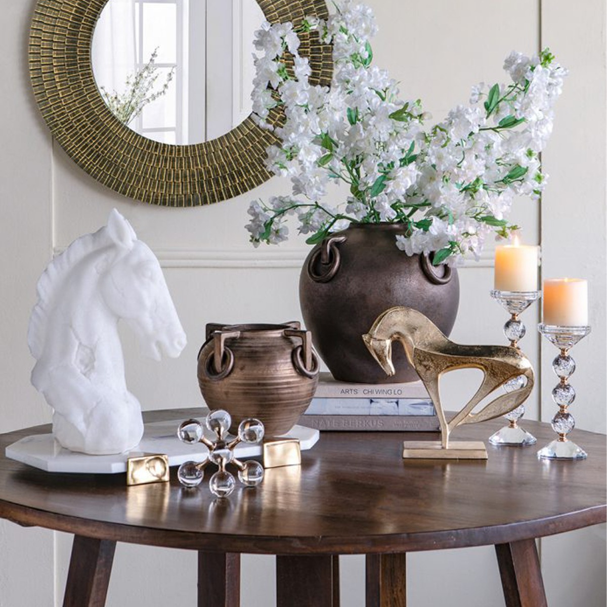 Artekko Animal Χρυσό Μεταλλικό Διακοσμητικό με Άλογο (31x8.5x26)cm