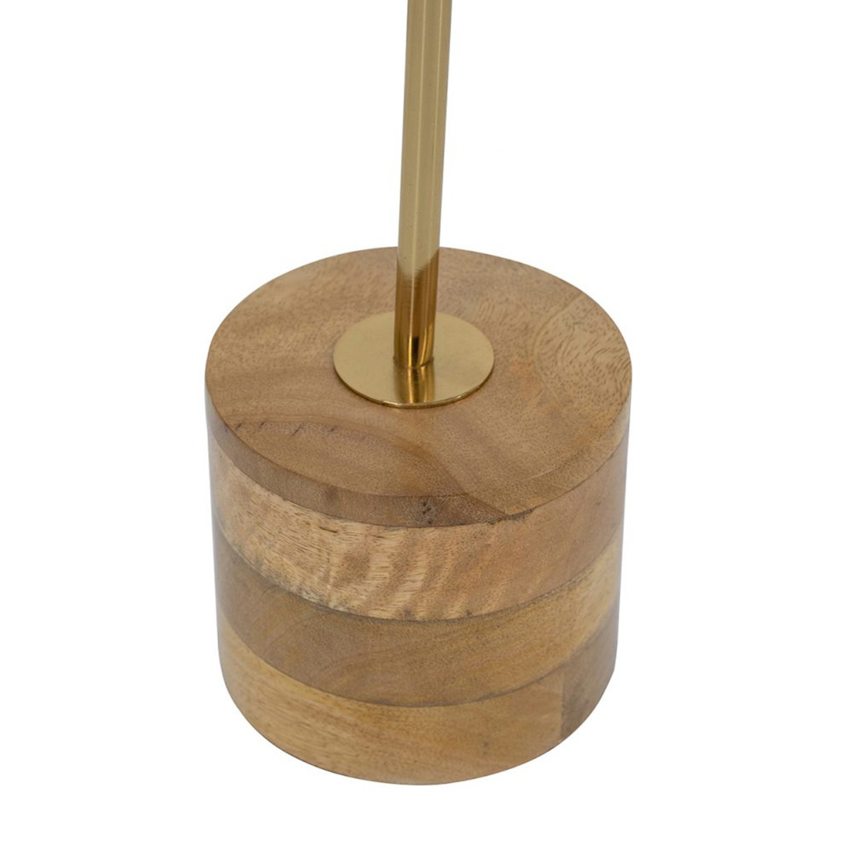 Artekko Agate Χρυσό Μεταλλικό Διακοσμητικο με Αχάτη σε Ξύλινη Βάση (20x10x38)cm