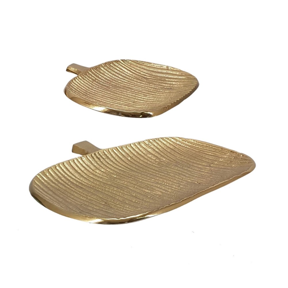 Artekko Noble Χρυσές Μεταλλικές Διακοσμητικές Πιατέλες 2pcs