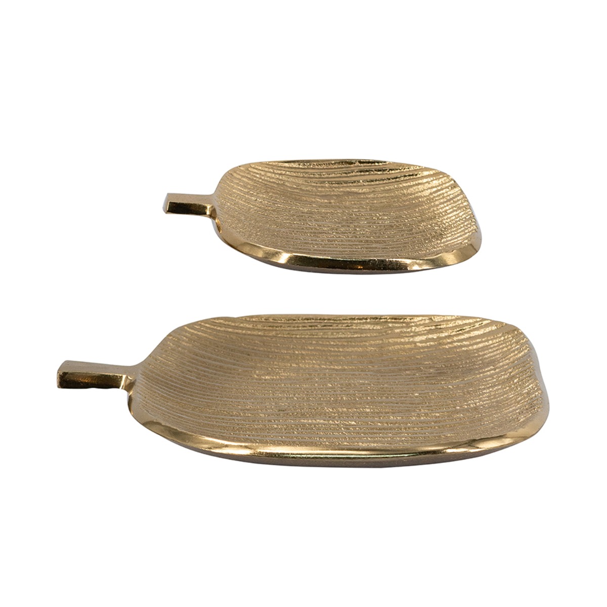 Artekko Noble Χρυσές Μεταλλικές Διακοσμητικές Πιατέλες 2pcs