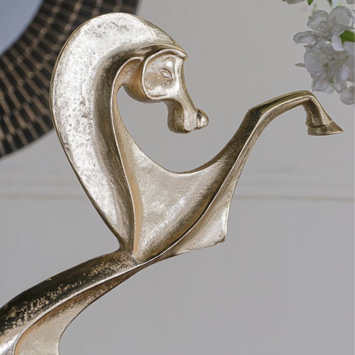 Artekko Animal Χρυσό Μεταλλικό Διακοσμητικό με Άλογο (38x15x45)cm