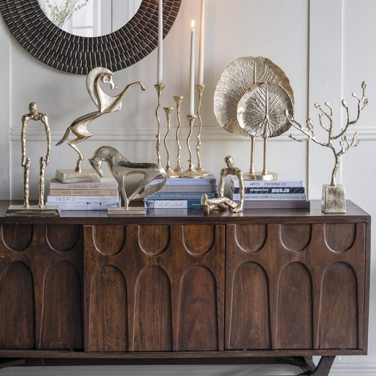 Artekko Noble Χρυσό Μεταλλικό Διακοσμητικό (33x14x48)cm