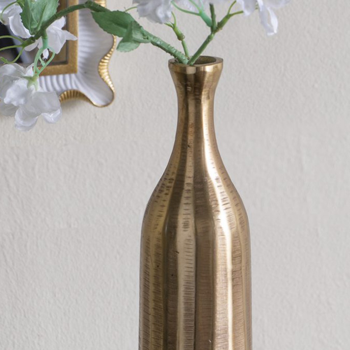 Artekko Noble Χρυσό Μεταλλικό Βάζο (9.5x9.5x38)cm