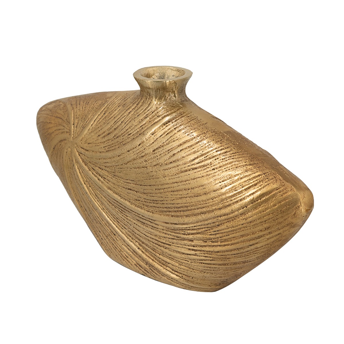 Artekko Noble Χρυσό Μεταλλικό Βάζο (40.8x11.5x22.3)cm