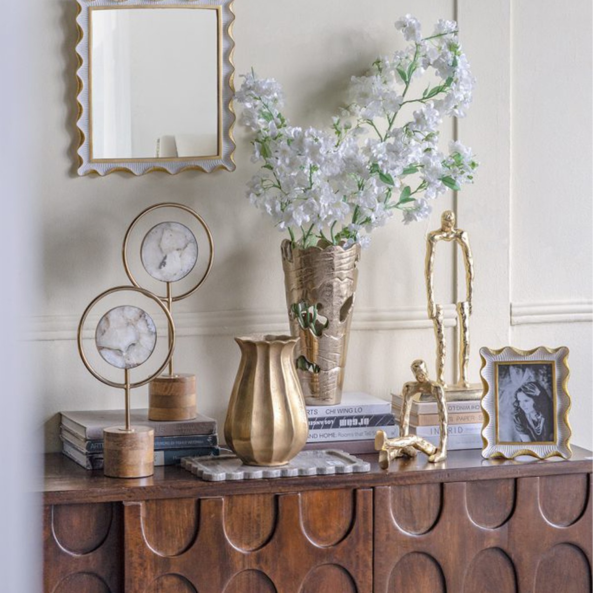 Artekko Noble Χρυσό Μεταλλικό Βάζο (16.5x15.3x26.8)cm