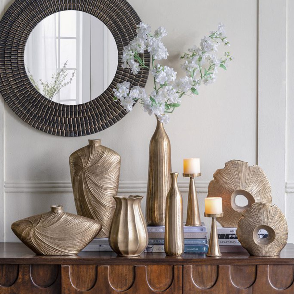 Artekko Noble Χρυσό Μεταλλικό Βάζο (16.5x15.3x26.8)cm