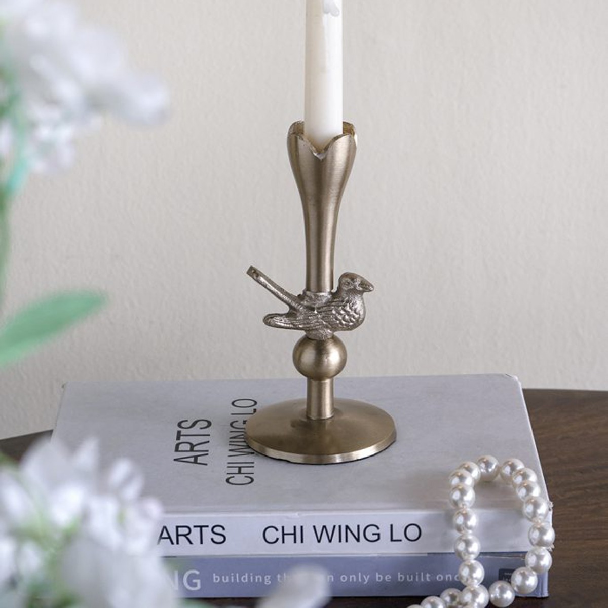 Artekko Noble Χρυσό Μεταλλικό Κηροπήγιο (8.3x8.3x15.3)cm