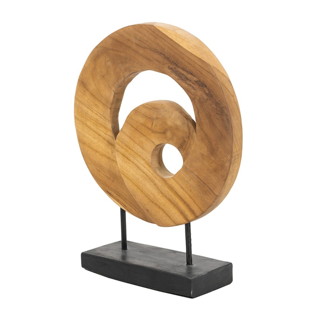 Artekko Woody Καφέ Διακοσμητικό Γλυπτό από Ξύλο Teak (35x12x45)cm