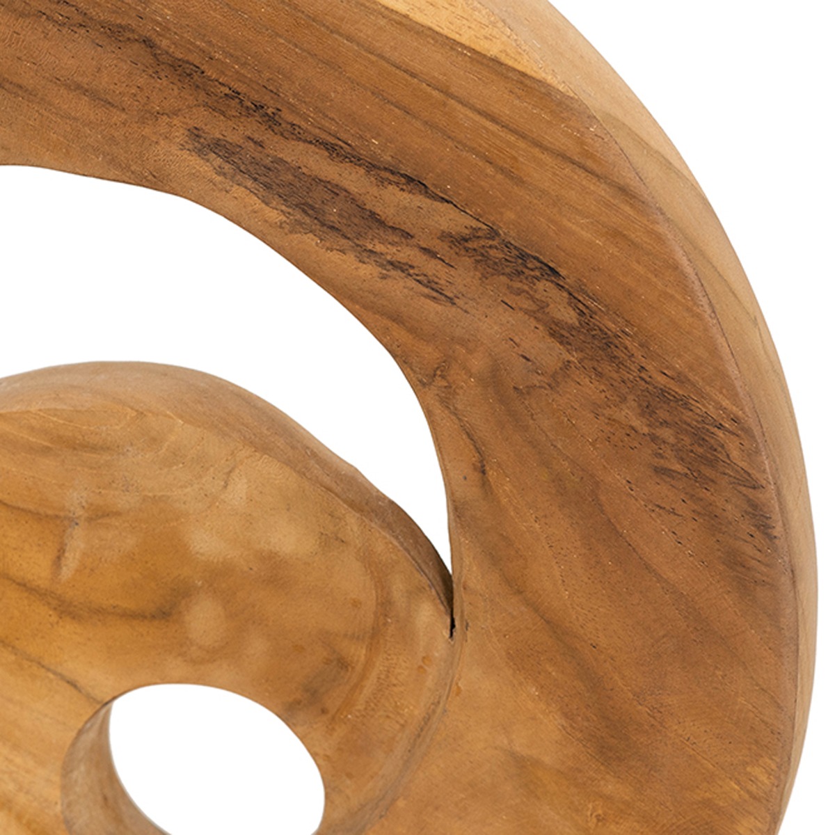 Artekko Woody Καφέ Διακοσμητικό Γλυπτό από Ξύλο Teak (35x12x45)cm