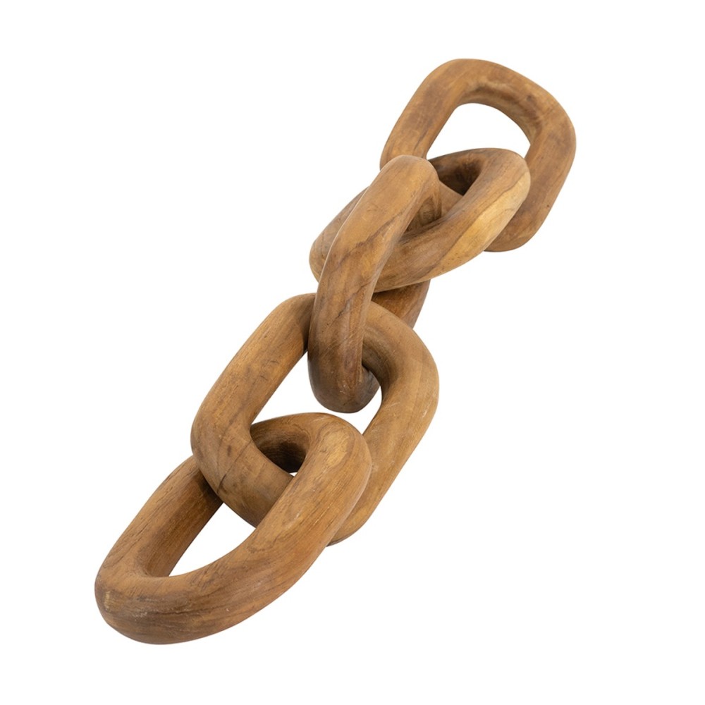 Artekko Woody Καφέ Διακοσμητική Αλυσίδα από Ξύλο Teak (68x12x3)cm