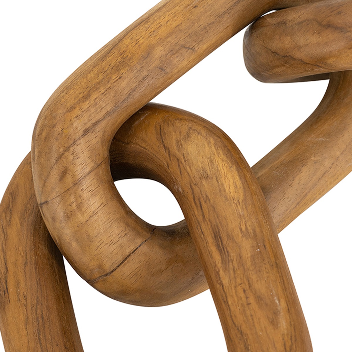 Artekko Woody Καφέ Διακοσμητική Αλυσίδα από Ξύλο Teak (68x12x3)cm