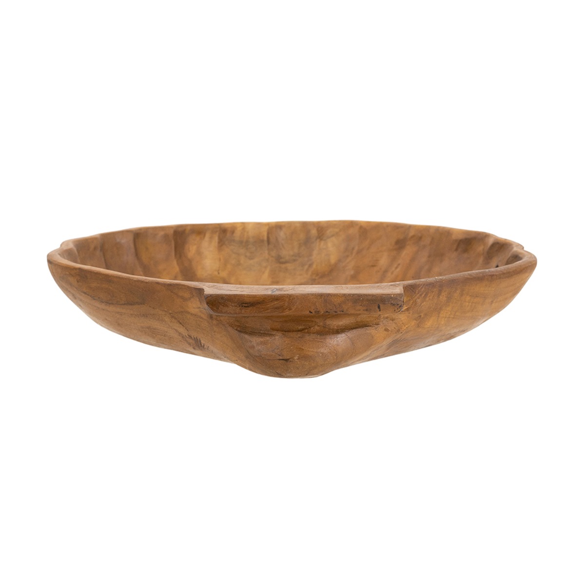 Artekko Woody Καφέ Διακοσμητική Πιατέλα από Ξύλο Teak (30x25x3)cm