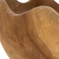 Artekko Woody Καφέ Διακοσμητικό Μπολ από Ξύλο Teak (26x26x14)cm
