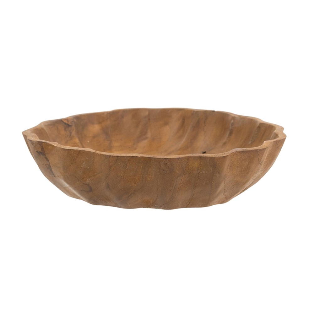 Artekko Woody Καφέ Διακοσμητική Πιατέλα από Ξύλο Teak (25x25x6)cm