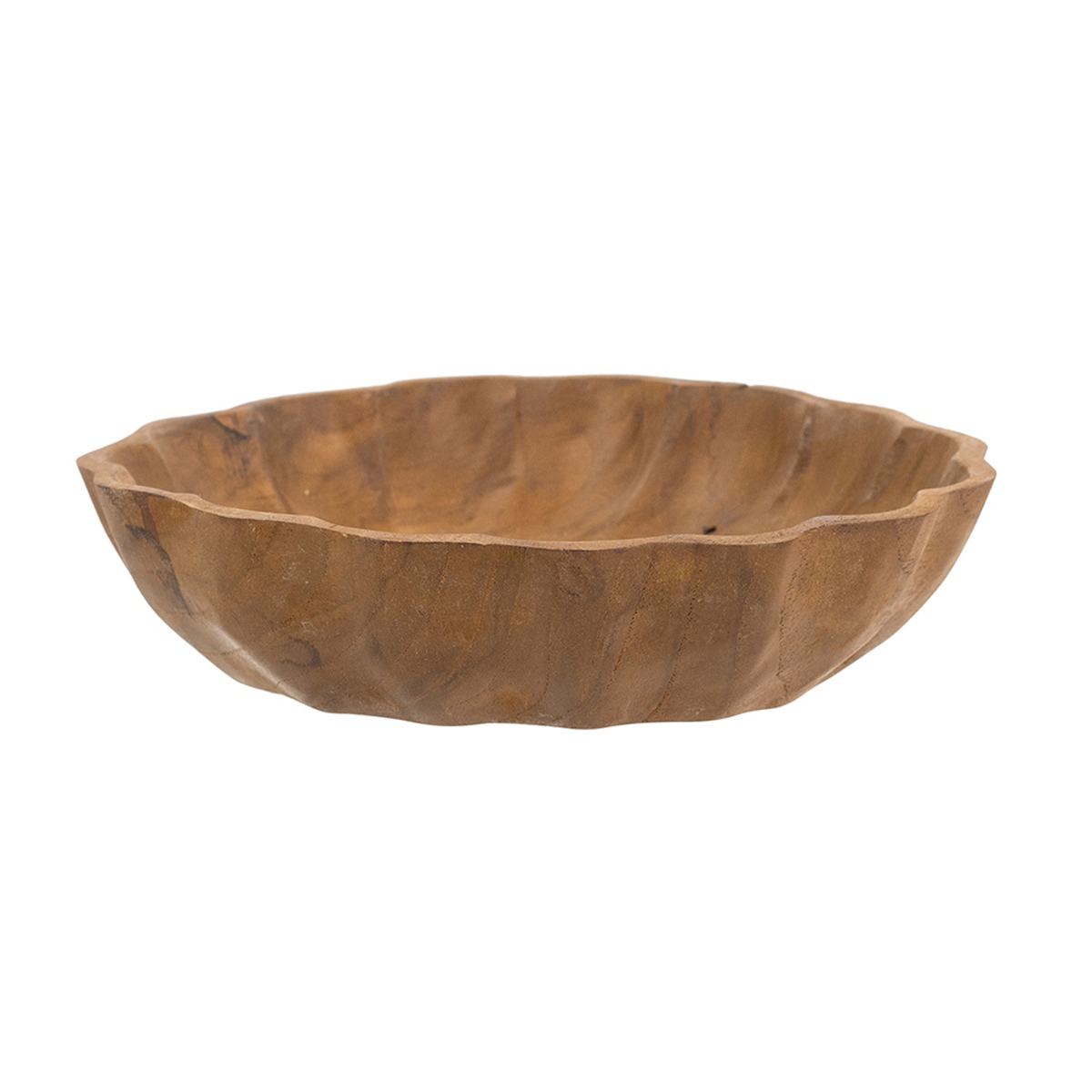 Artekko Woody Καφέ Διακοσμητική Πιατέλα από Ξύλο Teak (25x25x6)cm
