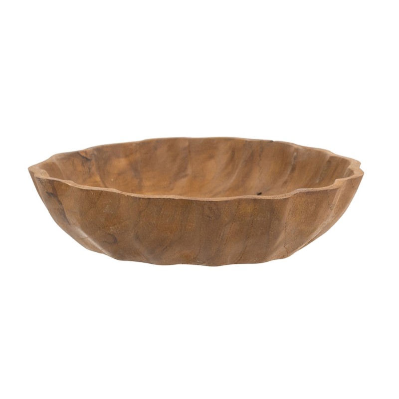 Artekko Woody Καφέ Διακοσμητική Πιατέλα από Ξύλο Teak (25x25x6)cm