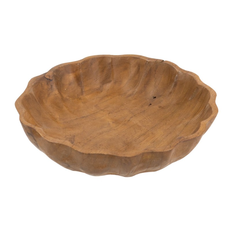 Artekko Woody Καφέ Διακοσμητική Πιατέλα από Ξύλο Teak (25x25x6)cm