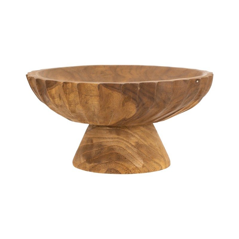 Artekko Woody Καφέ Διακοσμητική Πιατέλα από Ξύλο Teak (20x20x10)cm