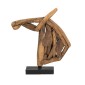 Artekko Woody Καφέ Διακοσμητικό Γλυπτό Άλογο από Ξύλο Teak (65x13x73)cm
